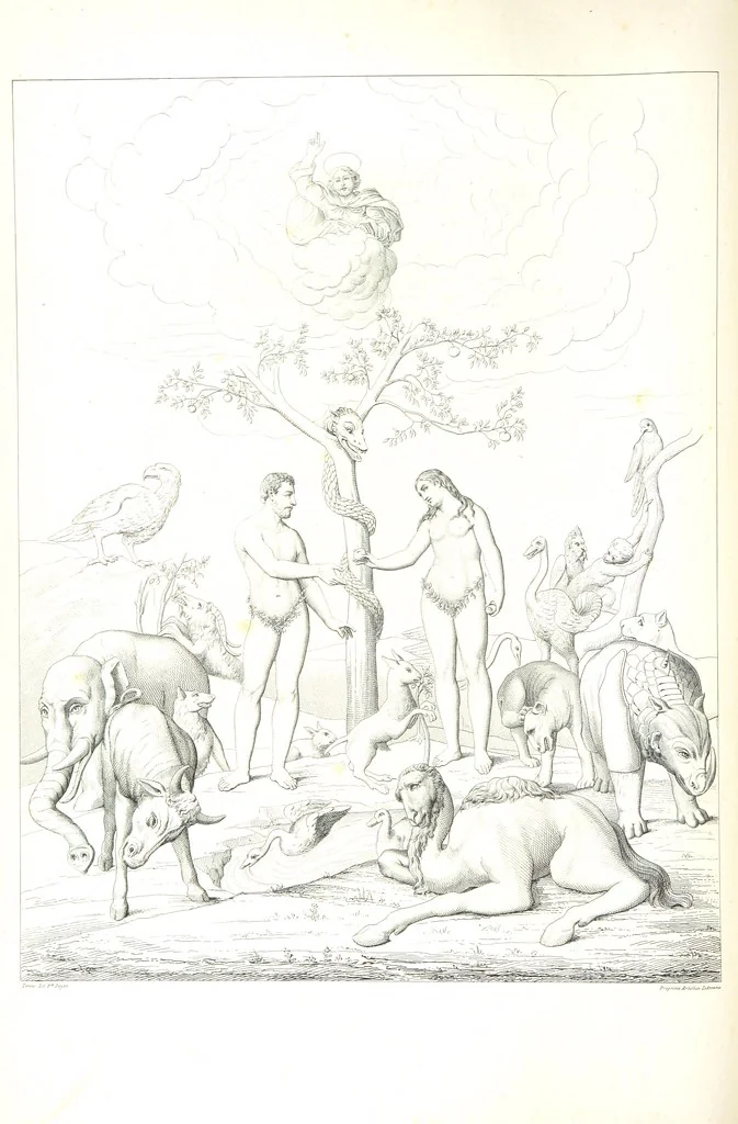 An illustration from Nuova guida storica, religiosa ed artistica al sacro monte di Varallo ed alle sue adiacenze, illustrata con disegni grafici ... Parte prima, contenente i lavori plastici, 1857, leaf 32
