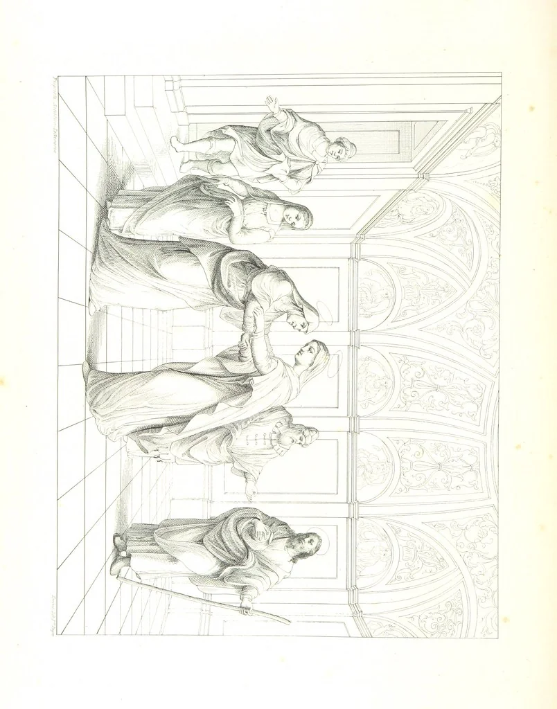 An illustration from Nuova guida storica, religiosa ed artistica al sacro monte di Varallo ed alle sue adiacenze, illustrata con disegni grafici ... Parte prima, contenente i lavori plastici, 1857, leaf 40