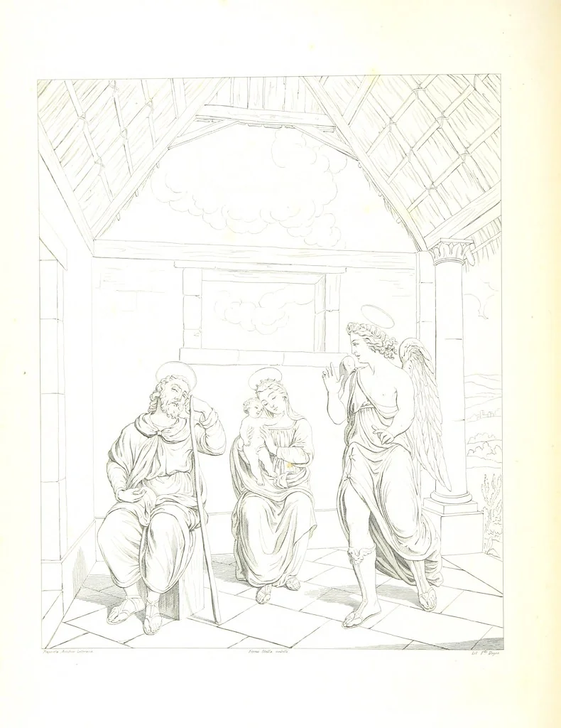 An illustration from Nuova guida storica, religiosa ed artistica al sacro monte di Varallo ed alle sue adiacenze, illustrata con disegni grafici ... Parte prima, contenente i lavori plastici, 1857, leaf 66