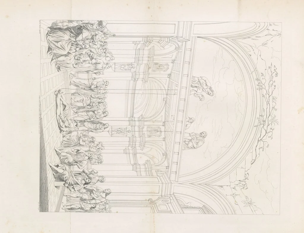 An illustration from Nuova guida storica, religiosa ed artistica al sacro monte di Varallo ed alle sue adiacenze, illustrata con disegni grafici ... Parte prima, contenente i lavori plastici, 1857, leaf 90