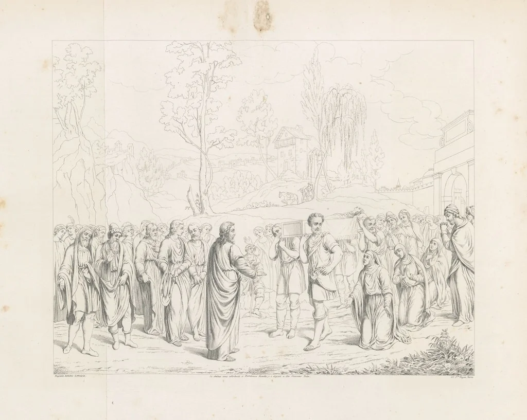 An illustration from Nuova guida storica, religiosa ed artistica al sacro monte di Varallo ed alle sue adiacenze, illustrata con disegni grafici ... Parte prima, contenente i lavori plastici, 1857, leaf 94