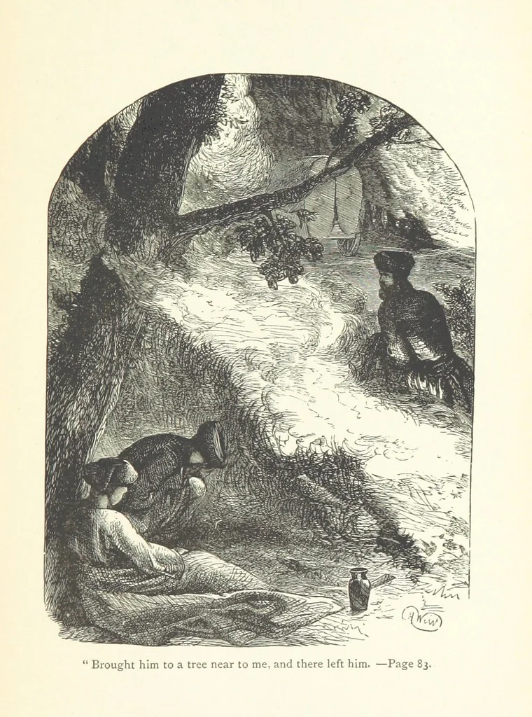 An illustration from The White Elephant; or, the Hunters of Ava and the King of the Golden Foot ... With illustrations by Harrison Weir, 1888, leaf 85