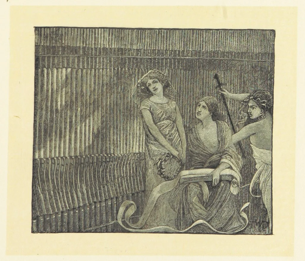 An illustration from Fifty Perfect Poems. Selected and edited by C. A. Dana and Rossiter Johnson. With seventy illustrations, 1883, leaf 139
