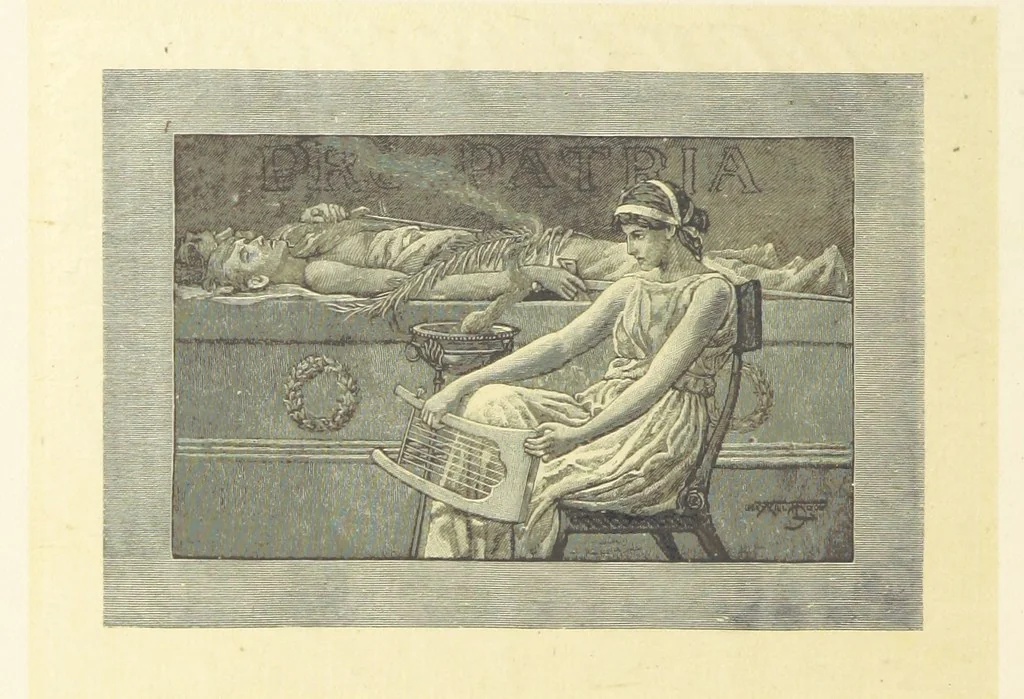 An illustration from Fifty Perfect Poems. Selected and edited by C. A. Dana and Rossiter Johnson. With seventy illustrations, 1883, leaf 166