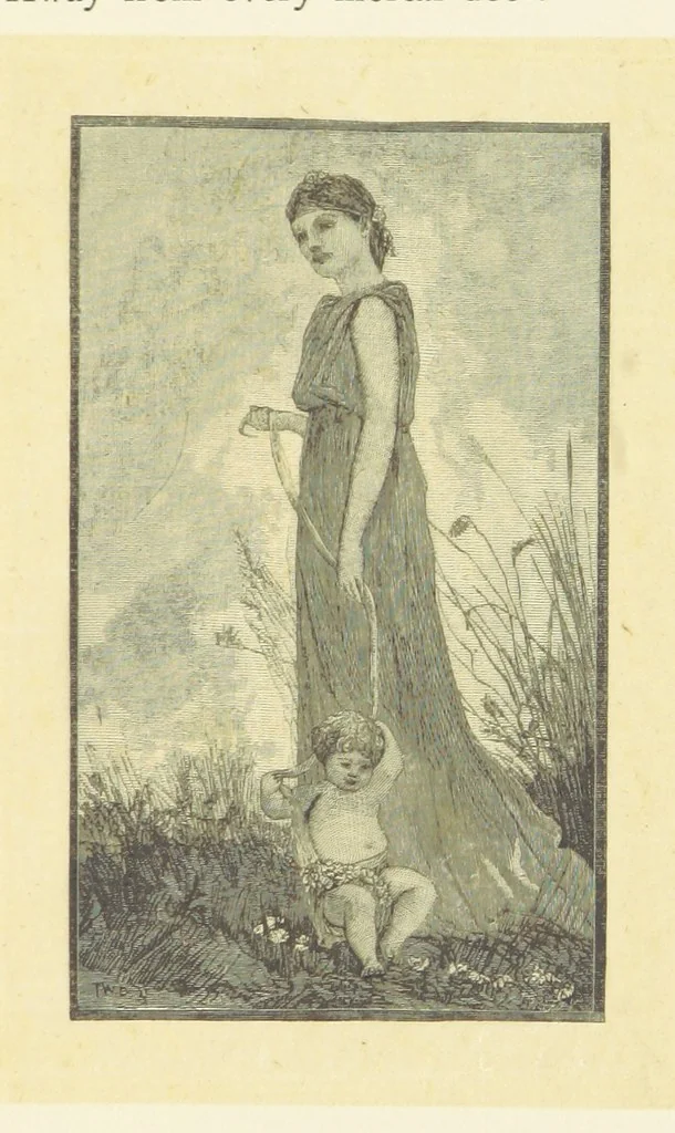 An illustration from Fifty Perfect Poems. Selected and edited by C. A. Dana and Rossiter Johnson. With seventy illustrations, 1883, leaf 185