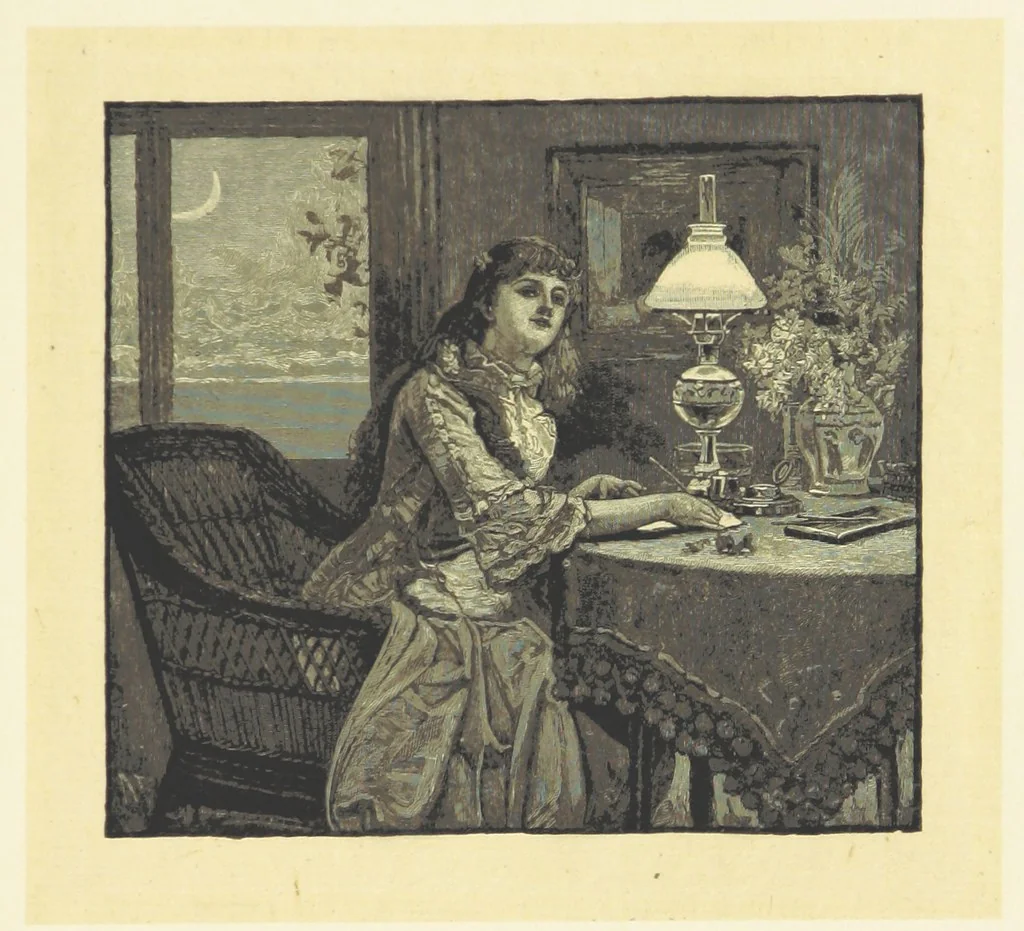 An illustration from Fifty Perfect Poems. Selected and edited by C. A. Dana and Rossiter Johnson. With seventy illustrations, 1883, leaf 197