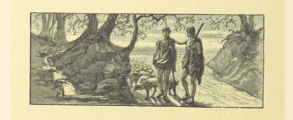 An illustration from Fifty Perfect Poems. Selected and edited by C. A. Dana and Rossiter Johnson. With seventy illustrations, 1883, leaf 32
