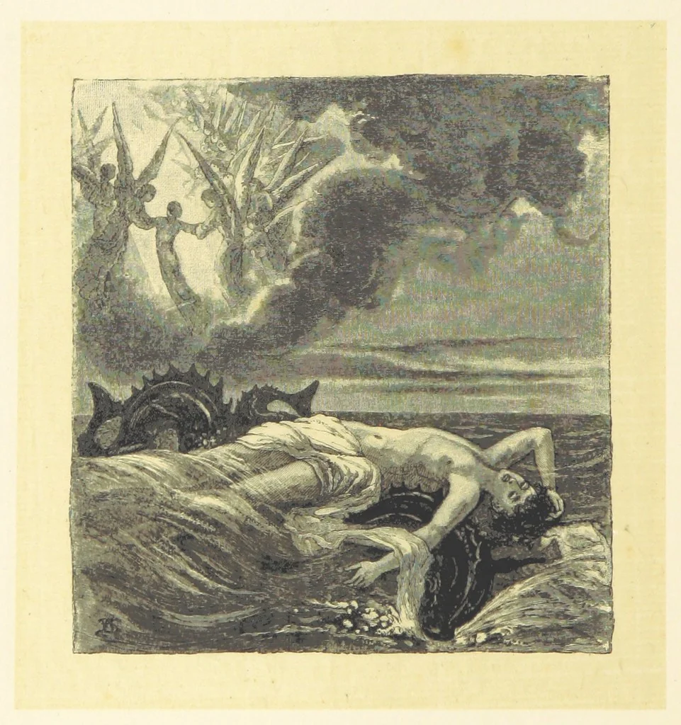 An illustration from Fifty Perfect Poems. Selected and edited by C. A. Dana and Rossiter Johnson. With seventy illustrations, 1883, leaf 38