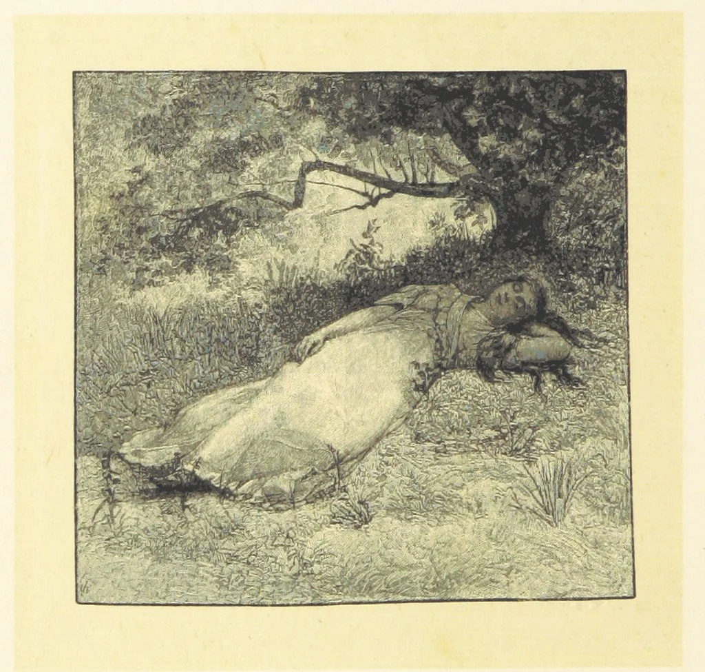 An illustration from Fifty Perfect Poems. Selected and edited by C. A. Dana and Rossiter Johnson. With seventy illustrations, 1883, leaf 70
