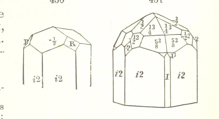 An illustration from A Text-Book of Mineralogy. With an extended treatise on crystallography and physical mineralogy. By E. S. Dana ... on the plan and with the co-operation of Professor James D. Dana, etc, 1877, leaf 249