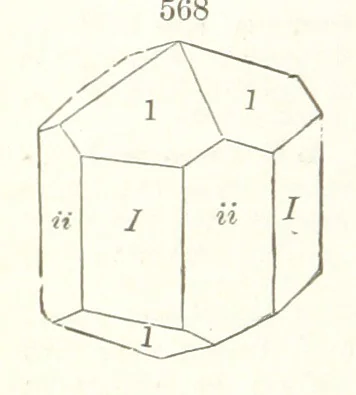 An illustration from A Text-Book of Mineralogy. With an extended treatise on crystallography and physical mineralogy. By E. S. Dana ... on the plan and with the co-operation of Professor James D. Dana, etc, 1877, leaf 312