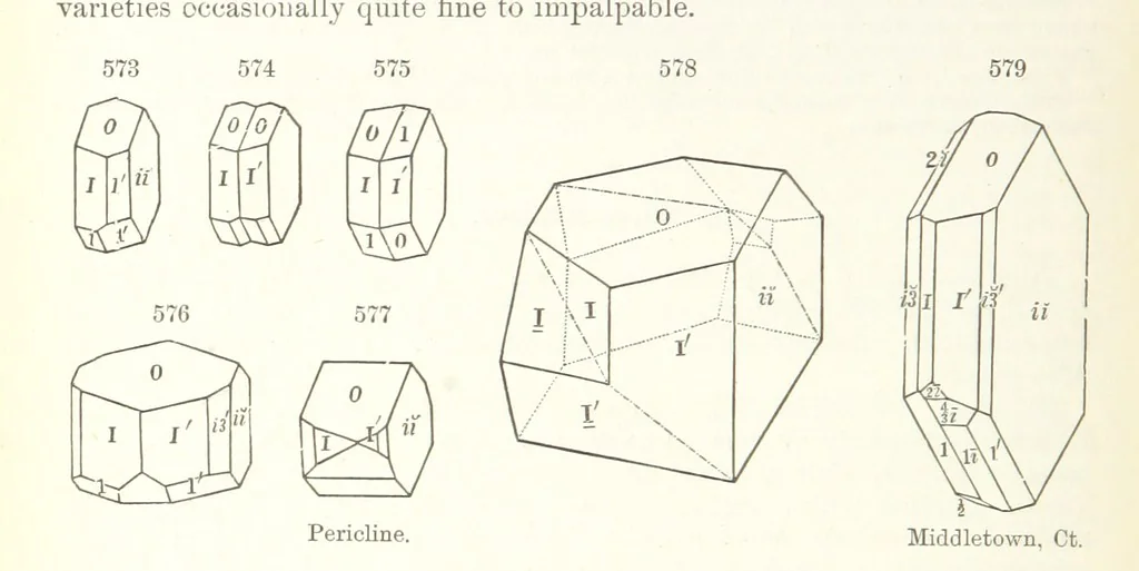 An illustration from A Text-Book of Mineralogy. With an extended treatise on crystallography and physical mineralogy. By E. S. Dana ... on the plan and with the co-operation of Professor James D. Dana, etc, 1877, leaf 320