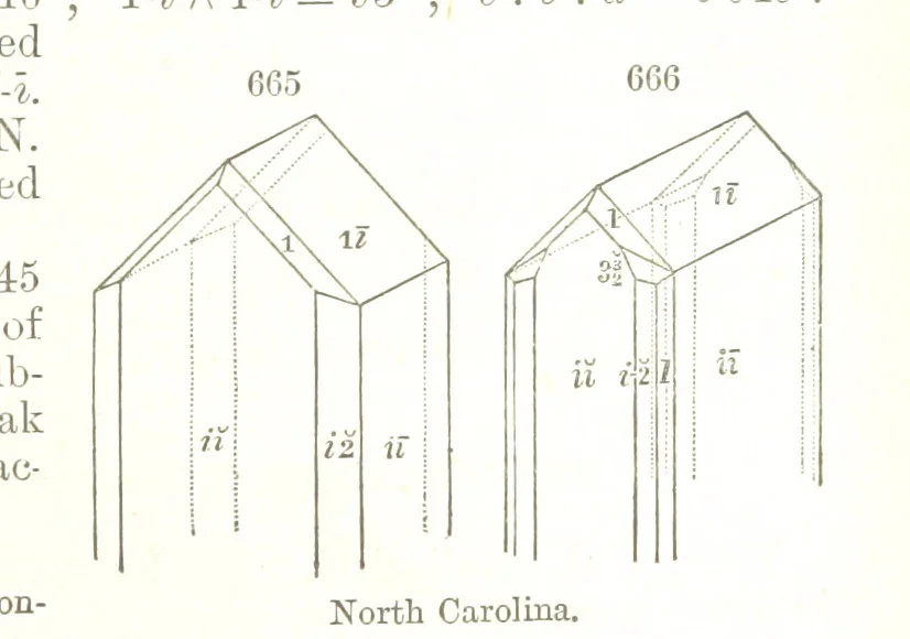 An illustration from A Text-Book of Mineralogy. With an extended treatise on crystallography and physical mineralogy. By E. S. Dana ... on the plan and with the co-operation of Professor James D. Dana, etc, 1877, leaf 357