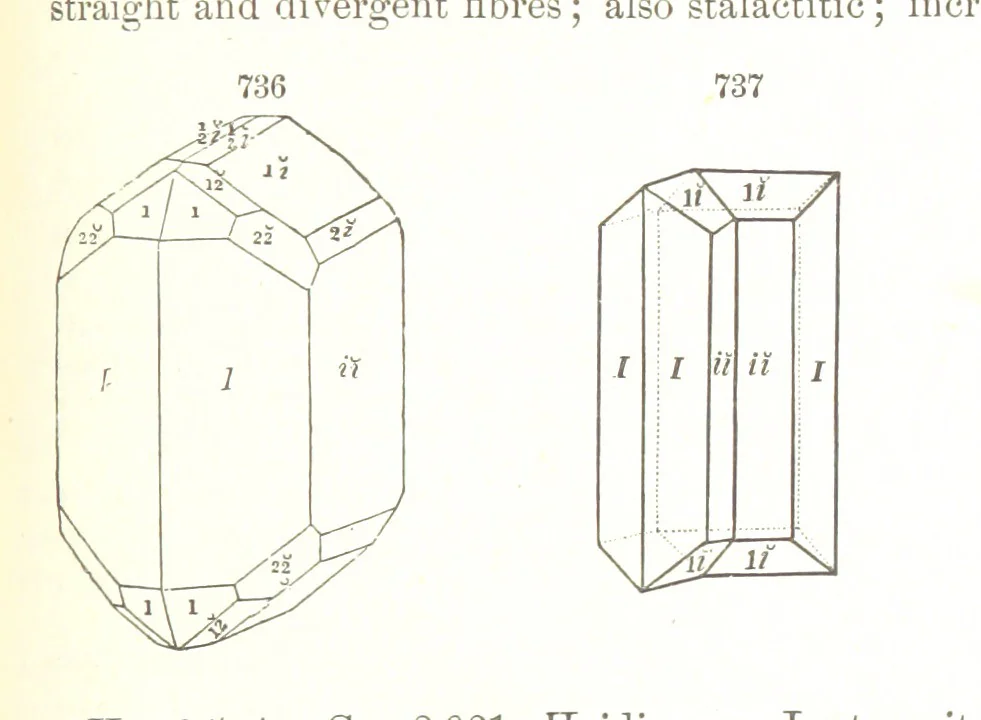 An illustration from A Text-Book of Mineralogy. With an extended treatise on crystallography and physical mineralogy. By E. S. Dana ... on the plan and with the co-operation of Professor James D. Dana, etc, 1877, leaf 401