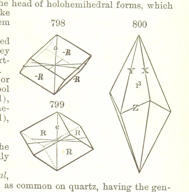 An illustration from A Text-Book of Mineralogy. With an extended treatise on crystallography and physical mineralogy. By E. S. Dana ... on the plan and with the co-operation of Professor James D. Dana, etc, 1877, leaf 431