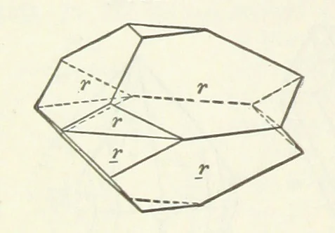 An illustration from A Text-Book of Mineralogy. With an extended treatise on crystallography and physical mineralogy ... on the plan and with the co-operation of ... James D. Dana ... With ... woodcuts ... Newly revised and enlarged. 17th edition, etc, 1898, leaf 144