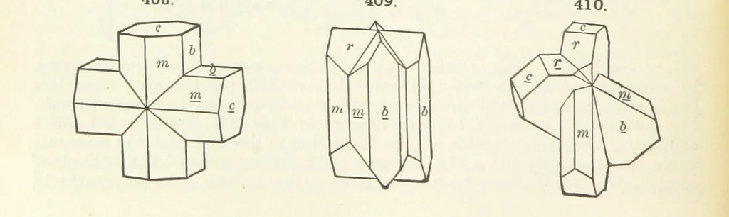 An illustration from A Text-Book of Mineralogy. With an extended treatise on crystallography and physical mineralogy ... on the plan and with the co-operation of ... James D. Dana ... With ... woodcuts ... Newly revised and enlarged. 17th edition, etc, 1898, leaf 146