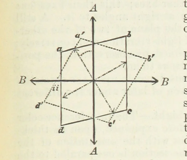 An illustration from A Text-Book of Mineralogy. With an extended treatise on crystallography and physical mineralogy ... on the plan and with the co-operation of ... James D. Dana ... With ... woodcuts ... Newly revised and enlarged. 17th edition, etc, 1898, leaf 229