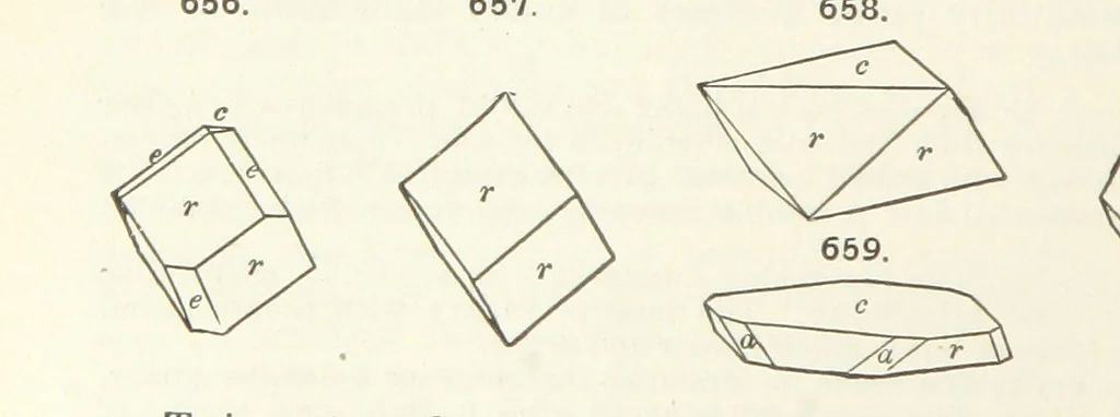 An illustration from A Text-Book of Mineralogy. With an extended treatise on crystallography and physical mineralogy ... on the plan and with the co-operation of ... James D. Dana ... With ... woodcuts ... Newly revised and enlarged. 17th edition, etc, 1898, leaf 352
