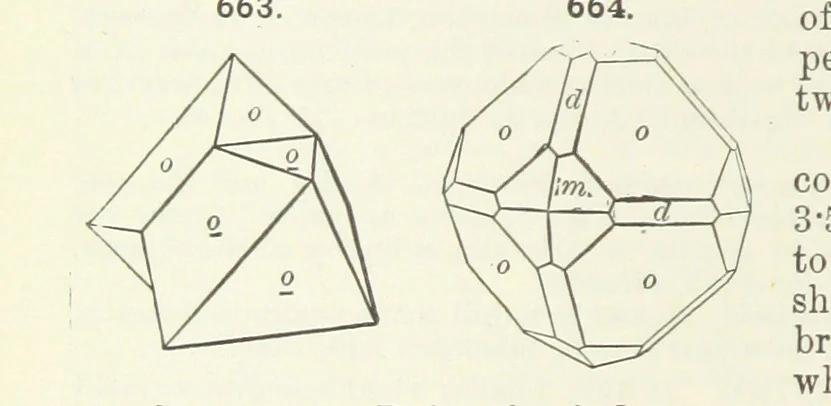 An illustration from A Text-Book of Mineralogy. With an extended treatise on crystallography and physical mineralogy ... on the plan and with the co-operation of ... James D. Dana ... With ... woodcuts ... Newly revised and enlarged. 17th edition, etc, 1898, leaf 356