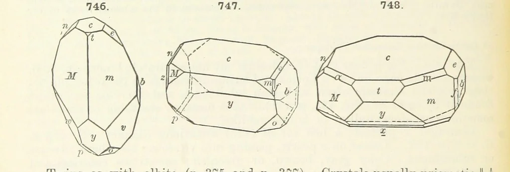 An illustration from A Text-Book of Mineralogy. With an extended treatise on crystallography and physical mineralogy ... on the plan and with the co-operation of ... James D. Dana ... With ... woodcuts ... Newly revised and enlarged. 17th edition, etc, 1898, leaf 398