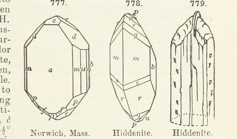 An illustration from A Text-Book of Mineralogy. With an extended treatise on crystallography and physical mineralogy ... on the plan and with the co-operation of ... James D. Dana ... With ... woodcuts ... Newly revised and enlarged. 17th edition, etc, 1898, leaf 411