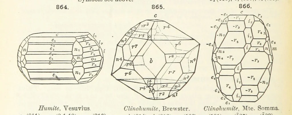 An illustration from A Text-Book of Mineralogy. With an extended treatise on crystallography and physical mineralogy ... on the plan and with the co-operation of ... James D. Dana ... With ... woodcuts ... Newly revised and enlarged. 17th edition, etc, 1898, leaf 462