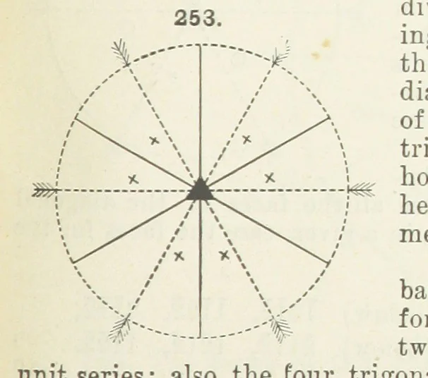 An illustration from A Text-Book of Mineralogy. With an extended treatise on crystallography and physical mineralogy ... on the plan and with the co-operation of ... James D. Dana ... With ... woodcuts ... Newly revised and enlarged. 17th edition, etc, 1898, leaf 97