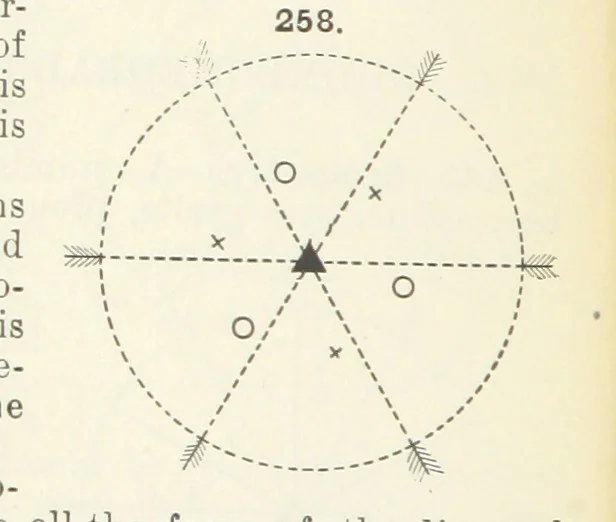 An illustration from A Text-Book of Mineralogy. With an extended treatise on crystallography and physical mineralogy ... on the plan and with the co-operation of ... James D. Dana ... With ... woodcuts ... Newly revised and enlarged. 17th edition, etc, 1898, leaf 98