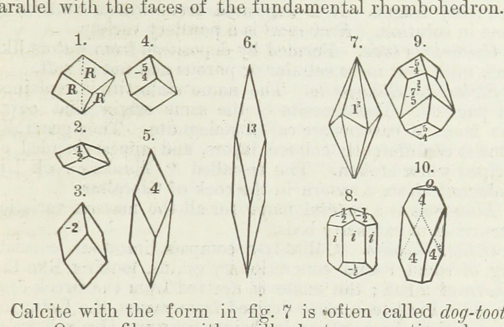 An illustration from Manual of Mineralogy, including observations on mines, rocks, reduction of ores, and the applications of the science to the arts ... Fourth edition, 1878, leaf 229