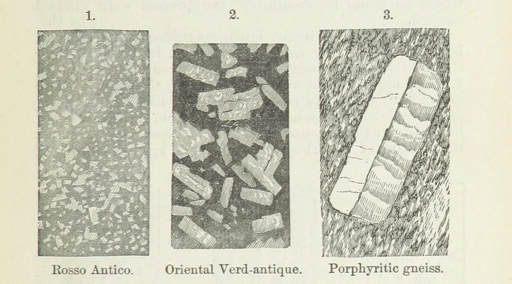 An illustration from Manual of Mineralogy, including observations on mines, rocks, reduction of ores, and the applications of the science to the arts ... Fourth edition, 1878, leaf 429