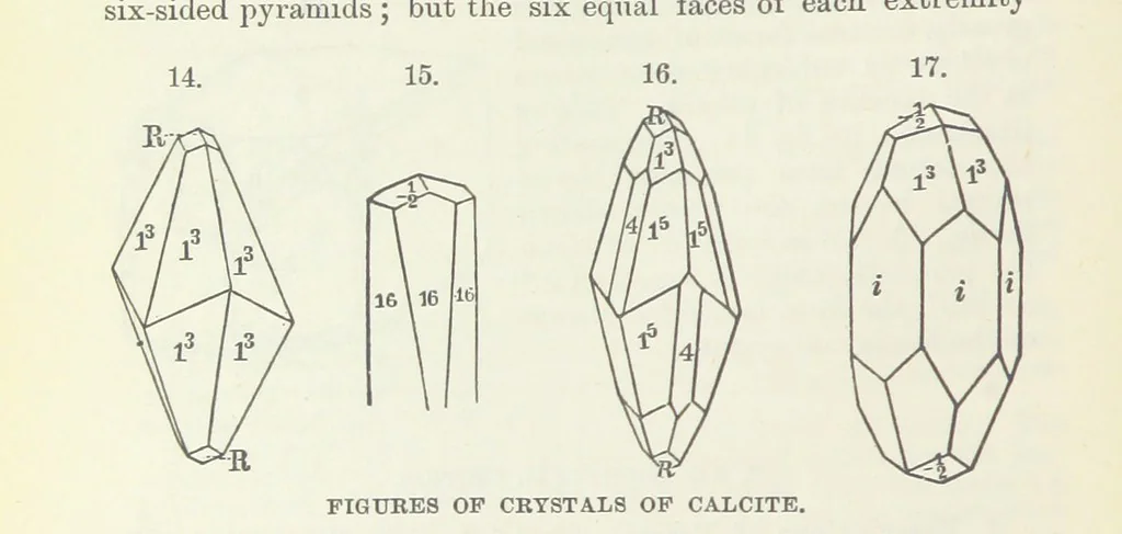 An illustration from Manual of Mineralogy, including observations on mines, rocks, reduction of ores, and the applications of the science to the arts ... Fourth edition, 1878, leaf 64