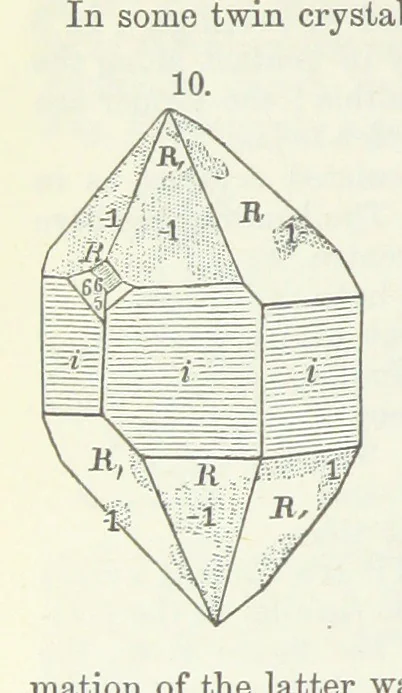 An illustration from Manual of Mineralogy, including observations on mines, rocks, reduction of ores, and the applications of the science to the arts ... Fourth edition, 1878, leaf 72