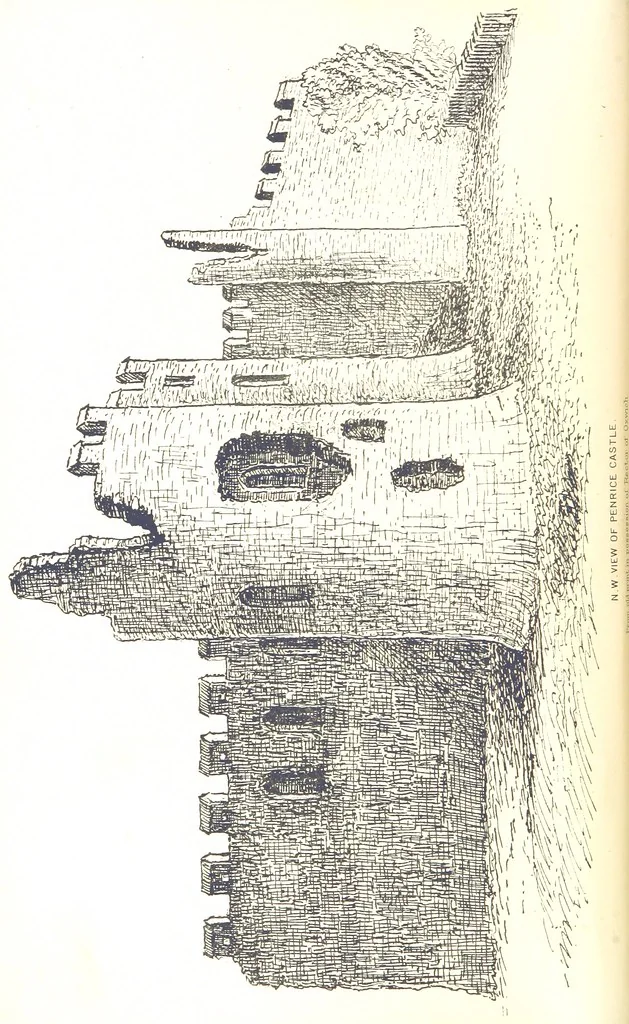 An illustration from A History of West Gower, Glamorganshire. (pt. 2. Historical Notices of the Parishes of Llanmadoc and Cheriton, etc.-pt. 3. Historical Notices of the Parishes of Llangenydd and Rhosili, etc.-pt. 4. Historical Notices of the Parishes of Penrice, Oxwich and Nicholaston, etc.), 1877, leaf 22