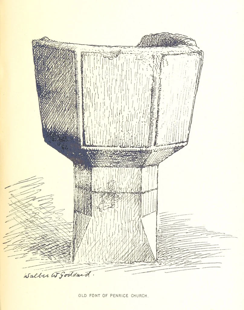 An illustration from A History of West Gower, Glamorganshire. (pt. 2. Historical Notices of the Parishes of Llanmadoc and Cheriton, etc.-pt. 3. Historical Notices of the Parishes of Llangenydd and Rhosili, etc.-pt. 4. Historical Notices of the Parishes of Penrice, Oxwich and Nicholaston, etc.), 1877, leaf 495