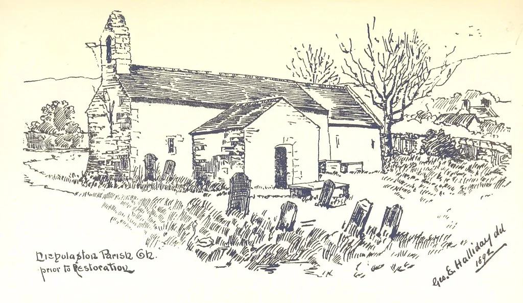 An illustration from A History of West Gower, Glamorganshire. (pt. 2. Historical Notices of the Parishes of Llanmadoc and Cheriton, etc.-pt. 3. Historical Notices of the Parishes of Llangenydd and Rhosili, etc.-pt. 4. Historical Notices of the Parishes of Penrice, Oxwich and Nicholaston, etc.), 1877, leaf 499