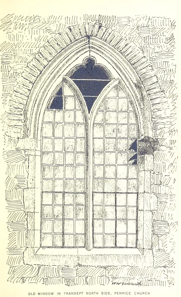 An illustration from A History of West Gower, Glamorganshire. (pt. 2. Historical Notices of the Parishes of Llanmadoc and Cheriton, etc.-pt. 3. Historical Notices of the Parishes of Llangenydd and Rhosili, etc.-pt. 4. Historical Notices of the Parishes of Penrice, Oxwich and Nicholaston, etc.), 1877, leaf 89