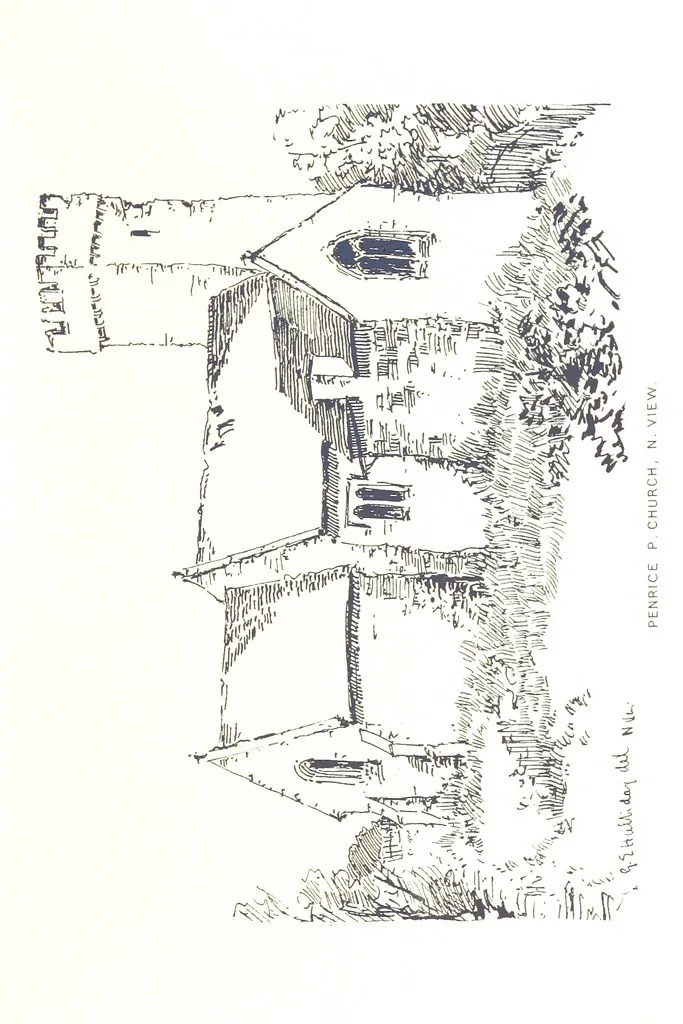 An illustration from A History of West Gower, Glamorganshire. (pt. 2. Historical Notices of the Parishes of Llanmadoc and Cheriton, etc.-pt. 3. Historical Notices of the Parishes of Llangenydd and Rhosili, etc.-pt. 4. Historical Notices of the Parishes of Penrice, Oxwich and Nicholaston, etc.), 1877, leaf 91