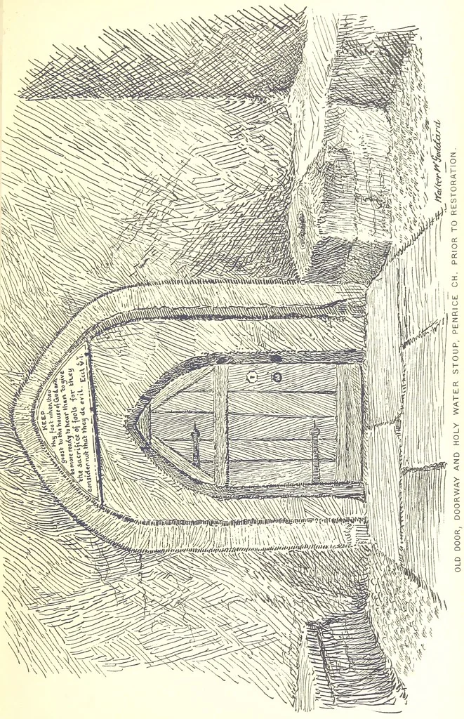 An illustration from A History of West Gower, Glamorganshire. (pt. 2. Historical Notices of the Parishes of Llanmadoc and Cheriton, etc.-pt. 3. Historical Notices of the Parishes of Llangenydd and Rhosili, etc.-pt. 4. Historical Notices of the Parishes of Penrice, Oxwich and Nicholaston, etc.), 1877, leaf 97