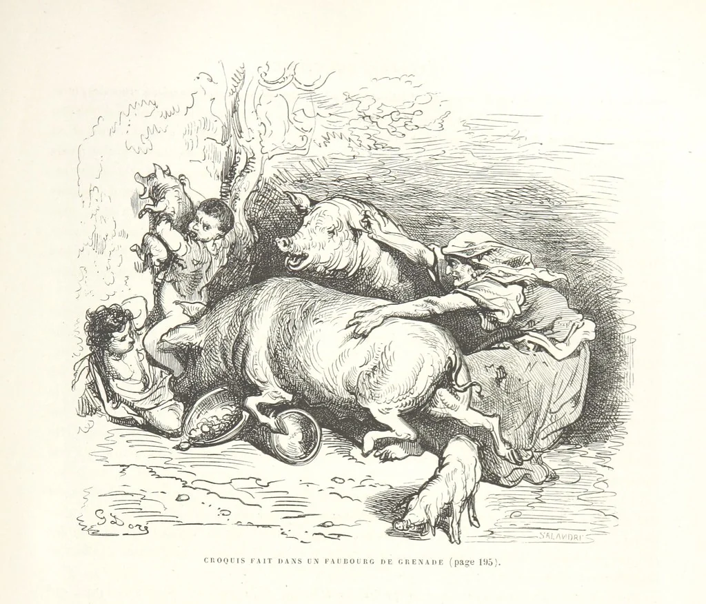An illustration from L'Espagne ... Illustrée de 309 gravures dessinées sur bois par Gustave Doré, 1874, leaf 201