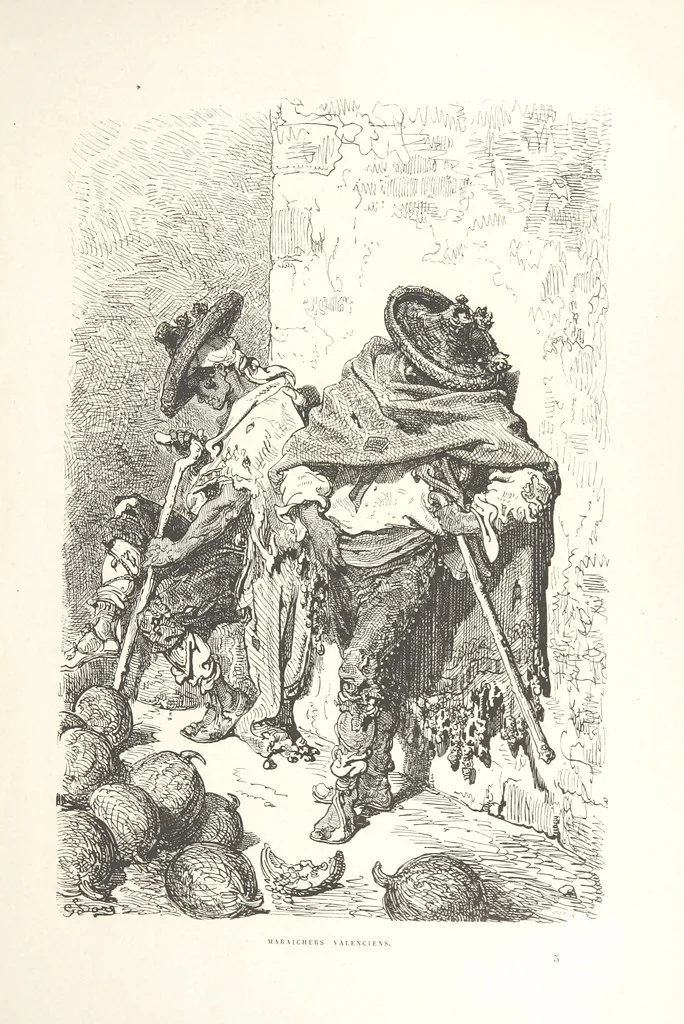 An illustration from L'Espagne ... Illustrée de 309 gravures dessinées sur bois par Gustave Doré, 1874, leaf 43