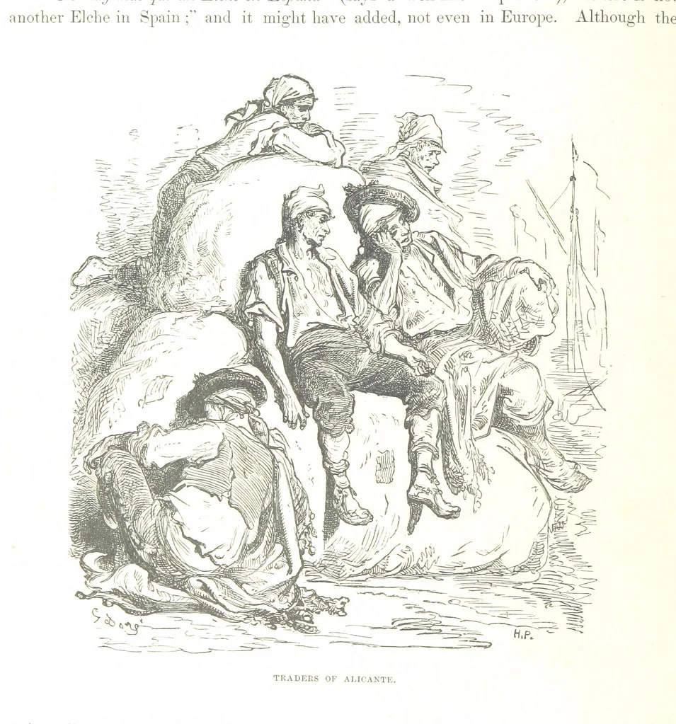 An illustration from Spain ... Illustrated by Gustave Doré. Translated by J. Thomson, 1876, leaf 114