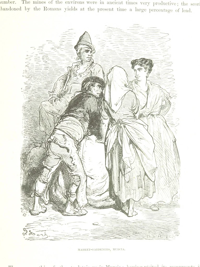 An illustration from Spain ... Illustrated by Gustave Doré. Translated by J. Thomson, 1876, leaf 127