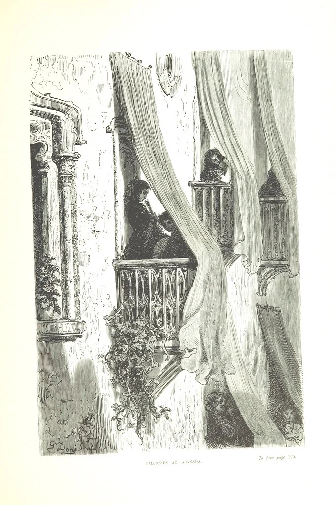 An illustration from Spain ... Illustrated by Gustave Doré. Translated by J. Thomson, 1876, leaf 145