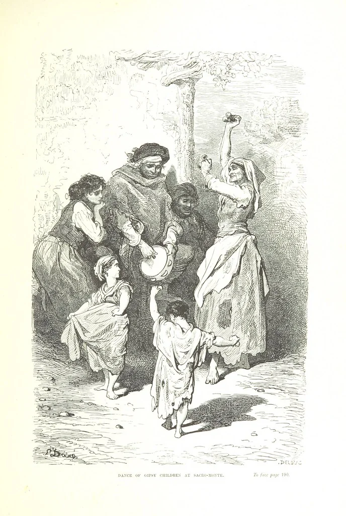 An illustration from Spain ... Illustrated by Gustave Doré. Translated by J. Thomson, 1876, leaf 215