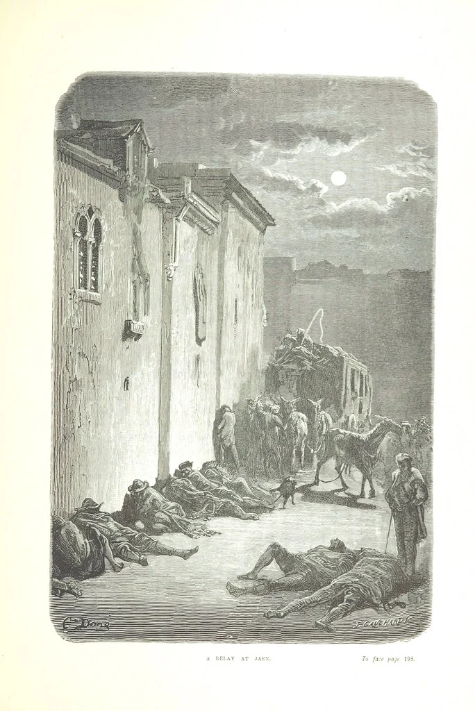An illustration from Spain ... Illustrated by Gustave Doré. Translated by J. Thomson, 1876, leaf 223