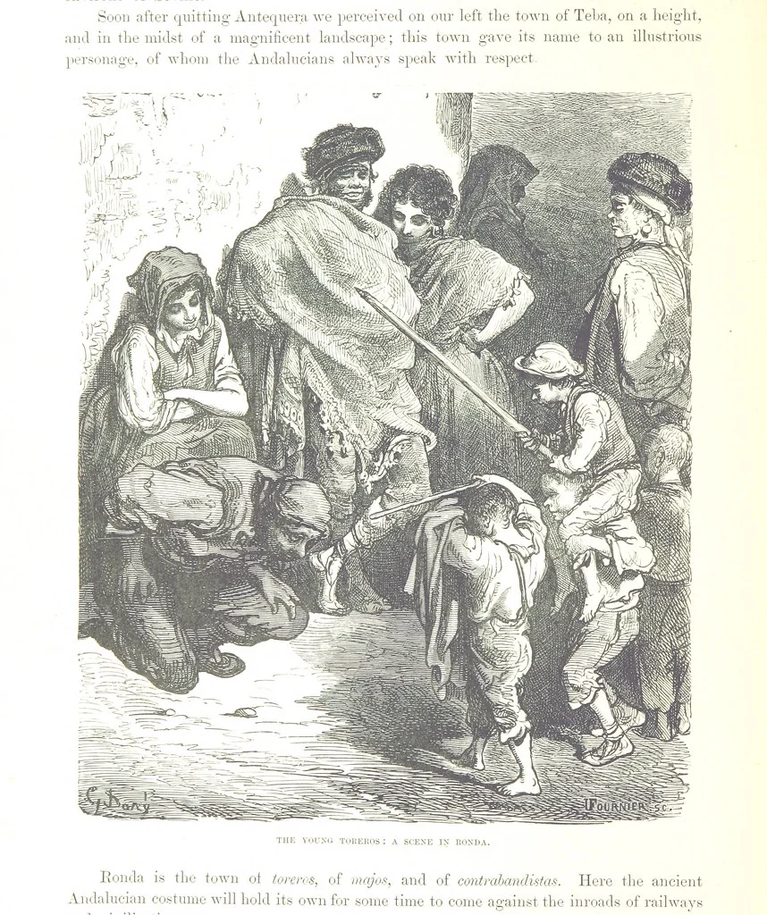 An illustration from Spain ... Illustrated by Gustave Doré. Translated by J. Thomson, 1876, leaf 256
