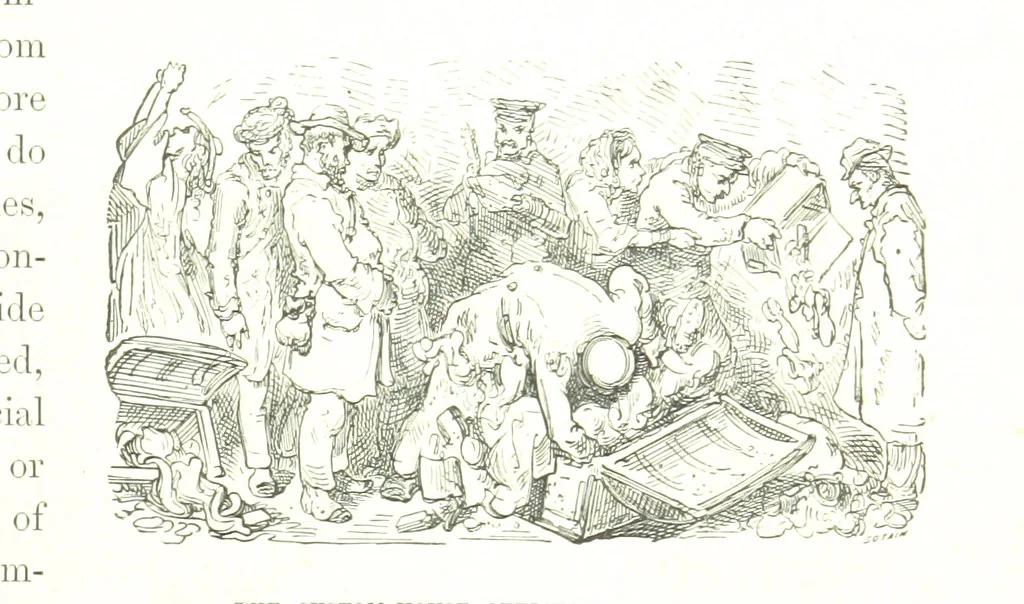An illustration from Spain ... Illustrated by Gustave Doré. Translated by J. Thomson, 1876, leaf 27