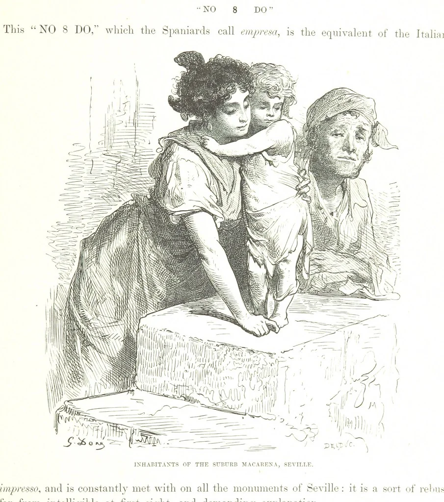 An illustration from Spain ... Illustrated by Gustave Doré. Translated by J. Thomson, 1876, leaf 285
