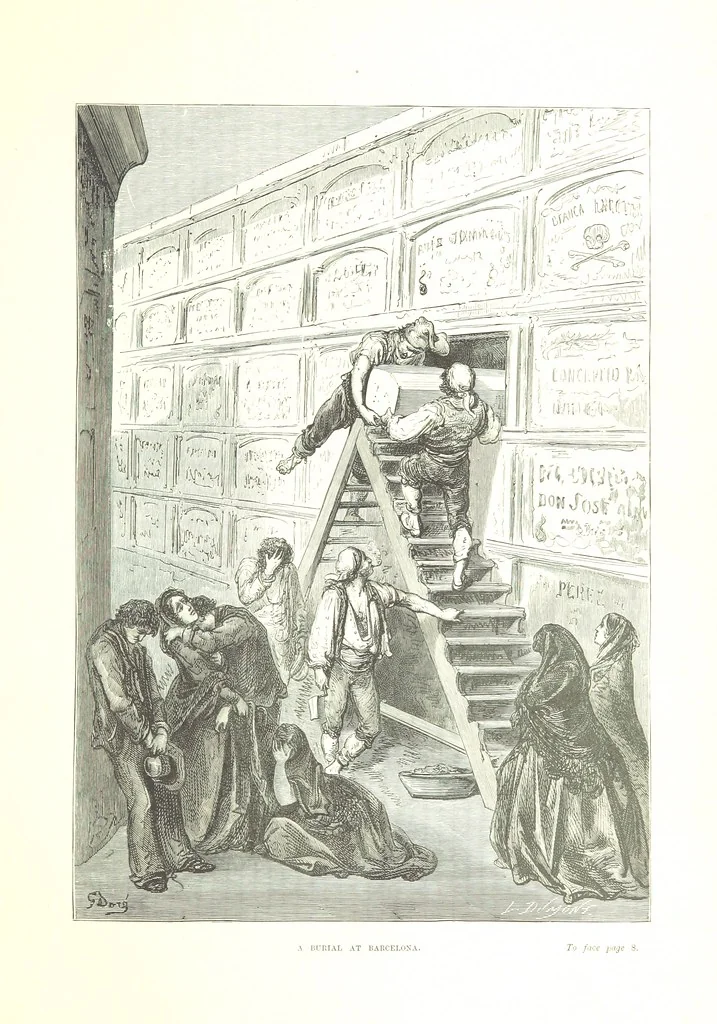 An illustration from Spain ... Illustrated by Gustave Doré. Translated by J. Thomson, 1876, leaf 33